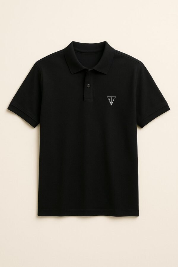 Camisa tipo polo negra